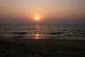 Sunset at Candolim Beach, Goa, India Royalty Free Stock Photo