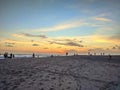 sunset at canggu beach, Bali, Indonesia Royalty Free Stock Photo
