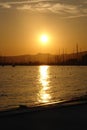 Sunset in Cannes bay