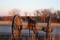 Sunset on a cannon at Gettysburg Royalty Free Stock Photo