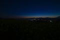 Sunset Canola flower garden wide shot