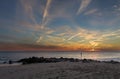 Sunset at Cape May Point New Jersey Shore Royalty Free Stock Photo