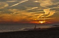 Sunset at Cape May Point New Jersey Shore Royalty Free Stock Photo