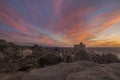 Sunset at the Capotesta lighthouse in Sardinia Royalty Free Stock Photo