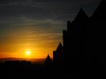 Sunset Carcassonne castle Royalty Free Stock Photo