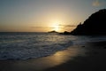 Sunset at the Caribbean island of Saint Barthelemy Royalty Free Stock Photo