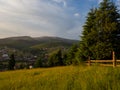 Sunset in Carpathian mountains