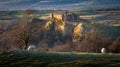 Sunset at Carreg Cennen Castle Royalty Free Stock Photo