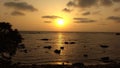 Sunset at carter road bandra mumbai Royalty Free Stock Photo