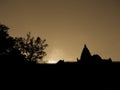 Sunset at castle rook a silhouette