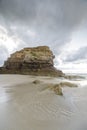 Sunset at the Catedrales or Augas Santas beach, in Ribadeo. Lugo, Galicia