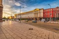 Sunset in the center of Sofia Royalty Free Stock Photo