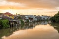 Sunset at Chanthaburi Royalty Free Stock Photo