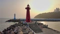 Sunset of Cheongsapo Port in Haeundae, Busan, South Korea, Asia