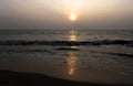 Sunset at Cherai Beach, Kochi, Kerela, India Royalty Free Stock Photo