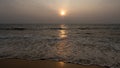 Sunset at Cherai Beach, Kochi, Kerela, India Royalty Free Stock Photo