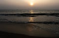 Sunset at Cherai Beach, Kochi, Kerela, India Royalty Free Stock Photo