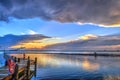 Sunset on the Chesapeake Bay in Maryland Royalty Free Stock Photo