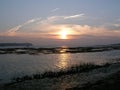 A sunset on Chichester harbour, Sussex, England, UK Royalty Free Stock Photo