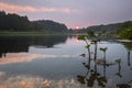 Sunset on Chusovaya river