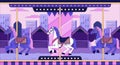 Sunset city carousel horses lofi wallpaper