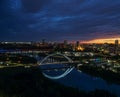 Sunset in the city of Edmonton, Alberta, Canada. Royalty Free Stock Photo