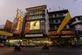 Sunset and city lights in Chinatown, Bangkok