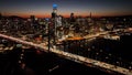 Sunset City Skyline at San Francisco in California United States.