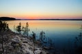 Sunset on Clarkes Hill Lake Royalty Free Stock Photo