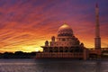 Sunset at the Classic Mosque Royalty Free Stock Photo