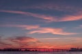 Sunset in Clearwater Beach, Florida. Landscape. Gulf of Mexico.