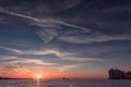 Sunset in Clearwater Beach, Florida. Landscape. Gulf of Mexico.