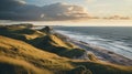 Stunning Coastal Landscape: Captivating Cliffs And Beach At Sunset