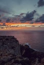Sunset on the cliffs, Malta - Image