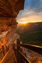 Sunset on the cliffs of National Pass Royalty Free Stock Photo