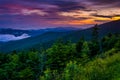 Sunset from Clingman's Dome, Great Smoky Mountains National Park Royalty Free Stock Photo