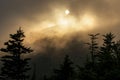 Sunset on Clingman's Dome in the Smokies Royalty Free Stock Photo