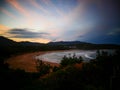 Sunset close banana beach gold coast Australia Royalty Free Stock Photo