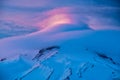 Sunset Through the Cloud Cap on Mt Hood Royalty Free Stock Photo