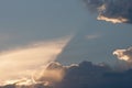 SUNSET CLOUD WITH SEPARATION OF LIGHT Royalty Free Stock Photo