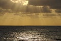 Sunset Cloudburst at Sea