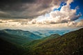 Sunset and clouds at craggy gardens blue ridge parkway