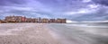 Sunset and clouds over the calm water of Tigertail Beach on Marco Island Royalty Free Stock Photo