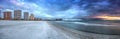 Sunset and clouds over the calm water of Tigertail Beach on Marco Island Royalty Free Stock Photo