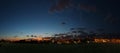 Sunset and clouds over the Chicago skyline Royalty Free Stock Photo