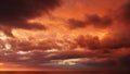 Sunset and red clouds Royalty Free Stock Photo