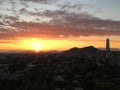 Sunset clouds in Santiago chile