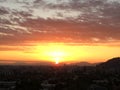 Sunset clouds in Santiago chile