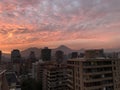Sunset clouds in Santiago, Chile