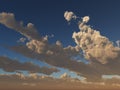 Sunset clouds with stars